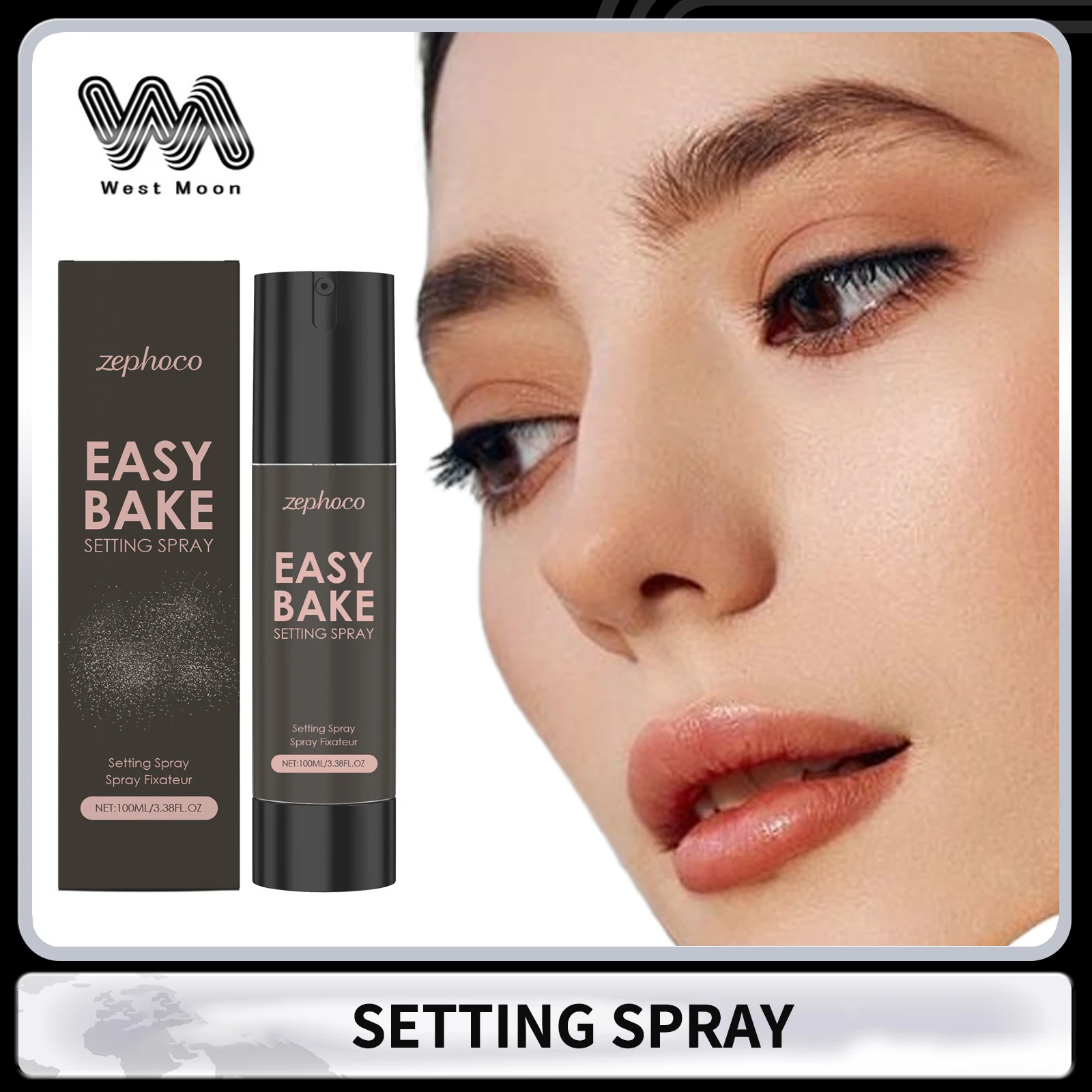 Setting Spray Waterproof and Long-Lasting Makeup Natural Lightweight Oil Control Quick-Drying Hold Sweat-Proof Finishing Spray