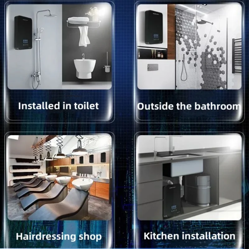 HYUNDA Electric Water Heater Instantaneous Rapid Heating Household Bathroom Shower Small Bath Machine Kitchen Water Heater