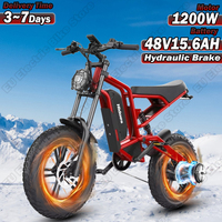 Hidoes B6 Electric Bike 1200W Motor 48V15.6AH Lithium Battery Hydraulic brake Ebike 20*4.0-in Fat Tire Mountain Electric Bicycle