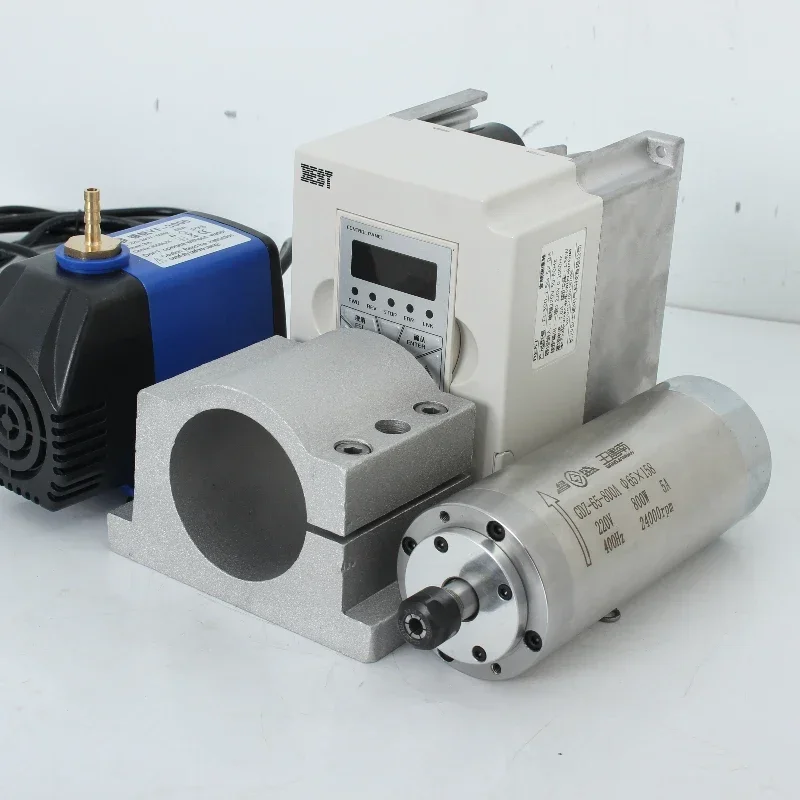 800w Mini Air Cooled Spindle Motor for Wood CNC Router Having High-Quality Cooling for 24000rpm Working Condition