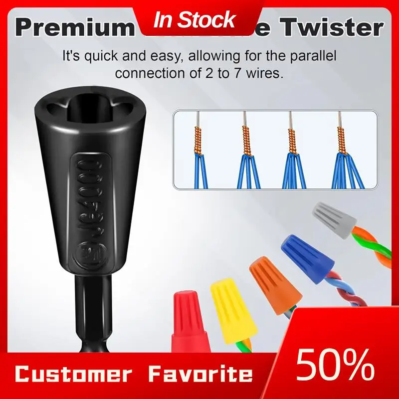 AT03 Top Wire Twister Tool Fordrill Wirenut Twister Compatible With8 To24 Awg And2 To7 Fordrill Forelectrical