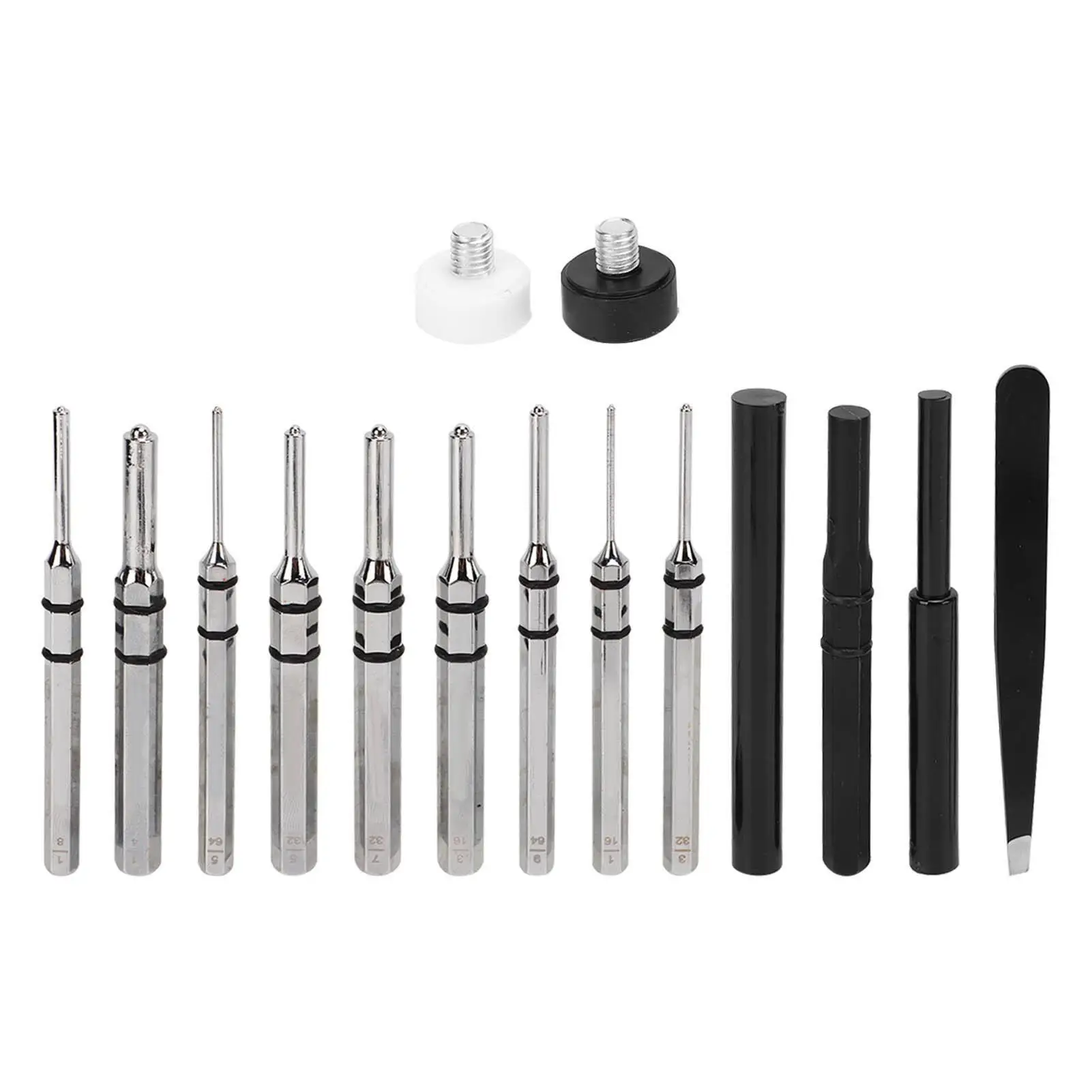 12-Piece Pin Punch Set with Heat-Treated Hammer & Storage Box - Lightweight & Detachable for machinery