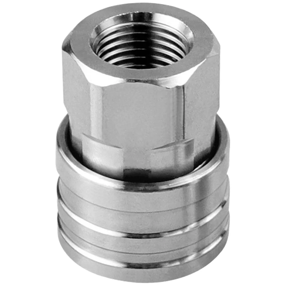 Stainless Steel G1/4 to For M14x1.5 Push Connect Adapter for High Pressure Washer Nozzle and Spray Tip Mounting