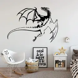 XL Flying Dragon Family Wall Stickers Mural Art Home Decor Kids Room Nature Decor Removable Decals Naklejki Na Sciane 3859
