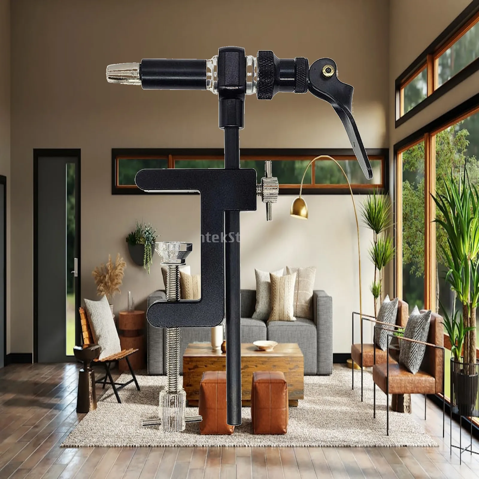 Fly Tying Hook Vise Lightweight Fly Tying Vise Tool Long-Lasting Adjustable for Hobbyists, Home Workshop