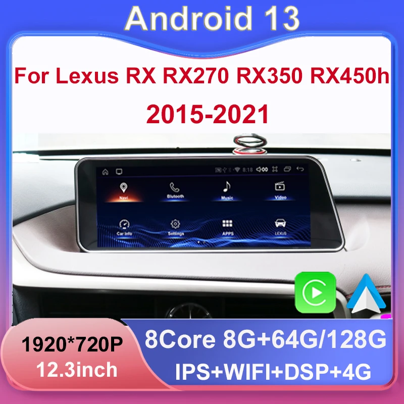 

Android 13 8+128G Wireless Auto Carplay Car Dvd GPS Player for Lexus RX RX200t Rx300 Rx350 Rx450h RX400 Radio Multimedia Stereo