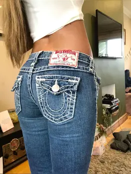 Pantalones vaqueros Y2k Harajuku de cintura alta, vaqueros rectos de pierna ancha, vaqueros bordados de Buda Vintage, ropa informal de calle alta para mujer