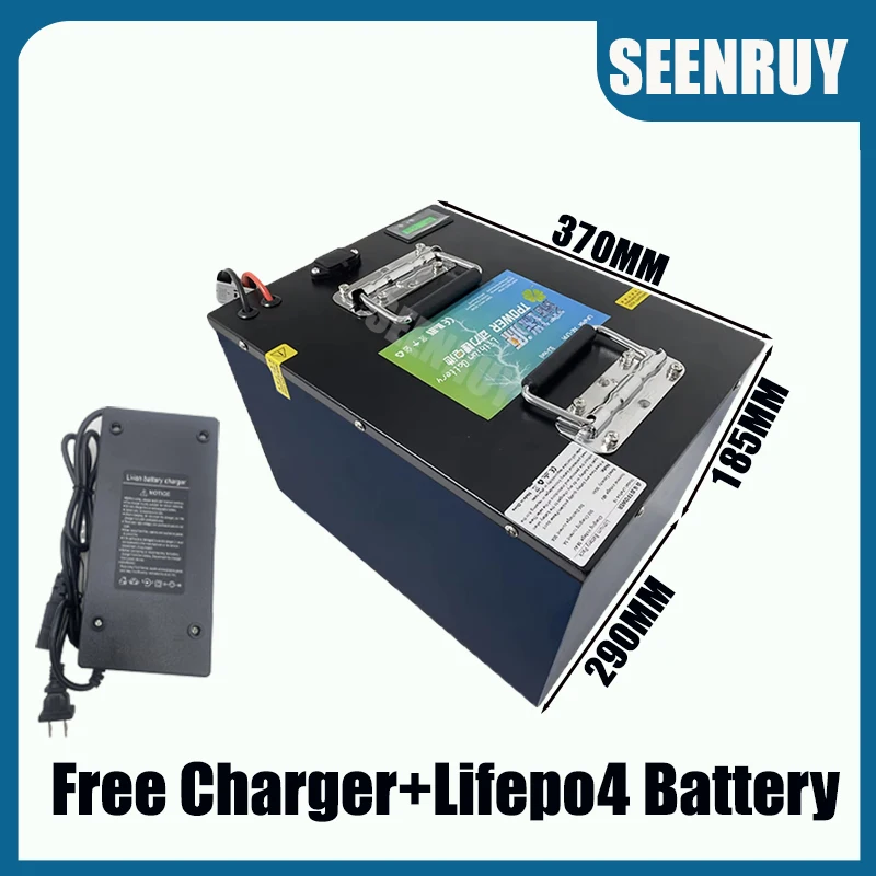 LI-IRON 48V 75AH Lifepo4 Battery with BMS 50A 80A 100A 120A 150A 200A For Electric Wheelchair RV Portable Power Station