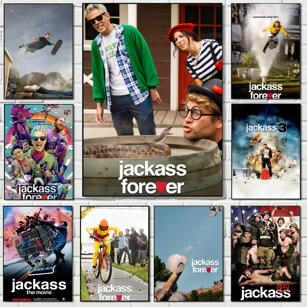 Latest Movie Posters for Wall Room Decor Jackass Forever Poster Poster Paper Print Home Living Room Bedroom Entrance Bar Restaur