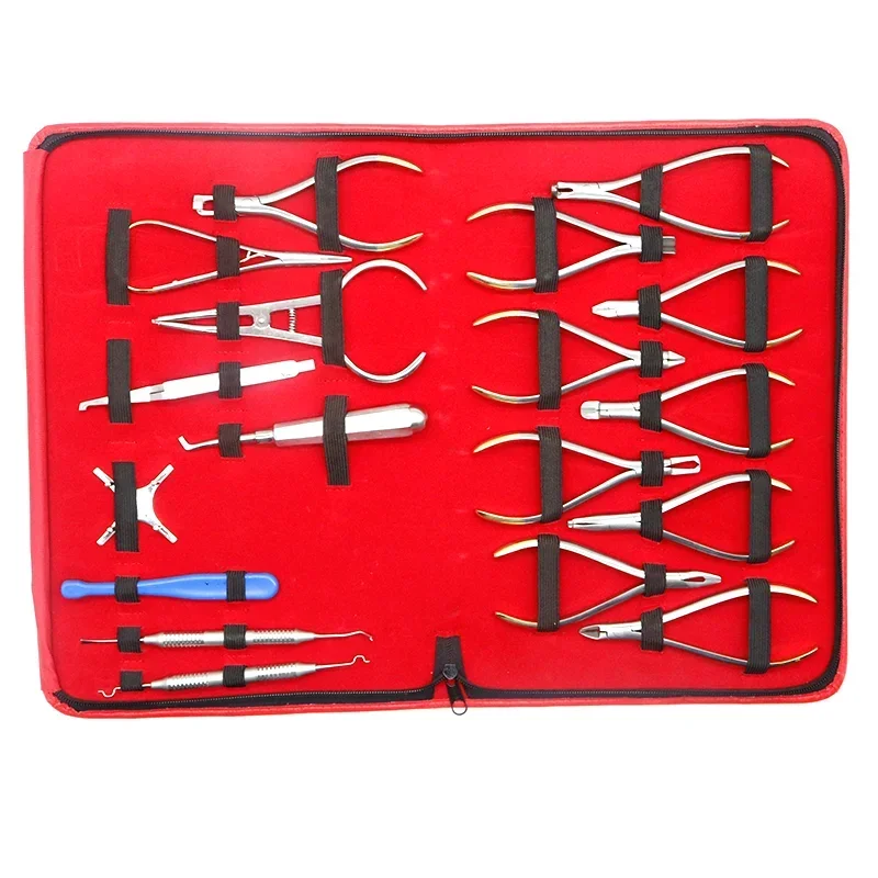 Hot Sales 18 PCS Premium Basic Dental Orthodontic Instruments Set Composite Kit