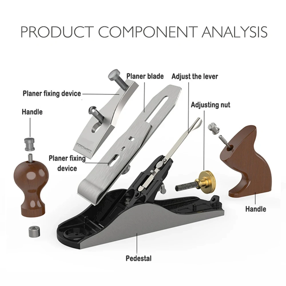 European Wood Planer Alloy Steel Blade Carpentry Woodcraft Trimming Knife Treat Burrs Woodworking Flat Plane Hand Tool