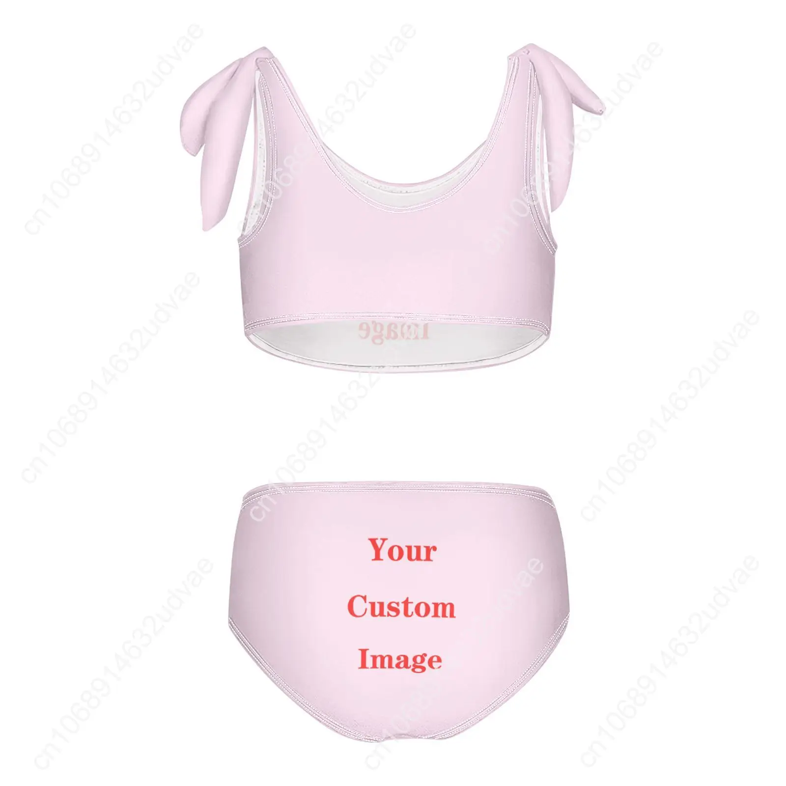 Children's Swimwear Two Piece Personalized customized images Swimsuit For Girls Summer Bikini Sets Kids Swimsuit Lovely Swimwear