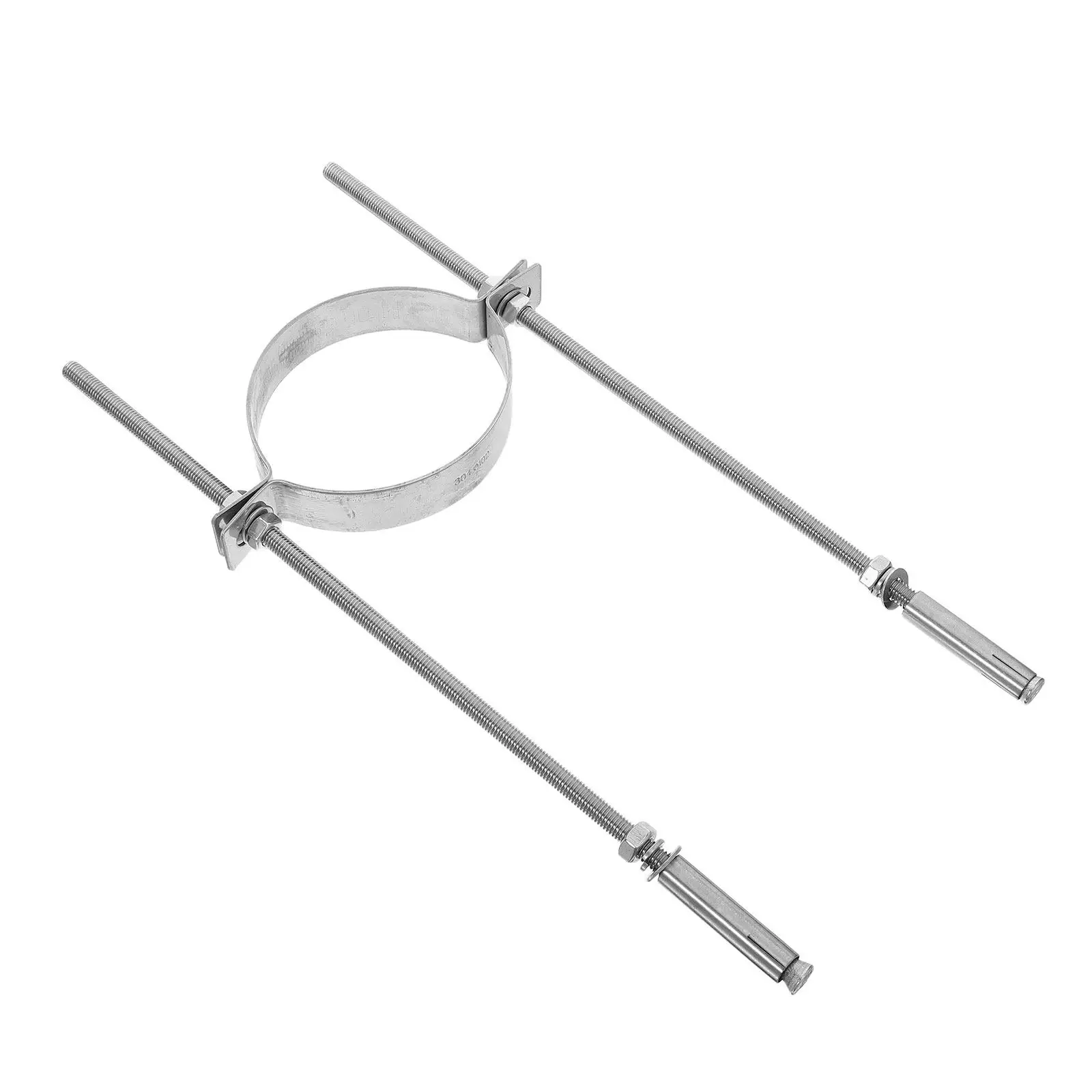 Stainless Steel Pipe Clamp Bracket M8x350 Long Bolt Quick Release Heavy Duty Wall Mount Rainwater Downspout Bracket Clamp