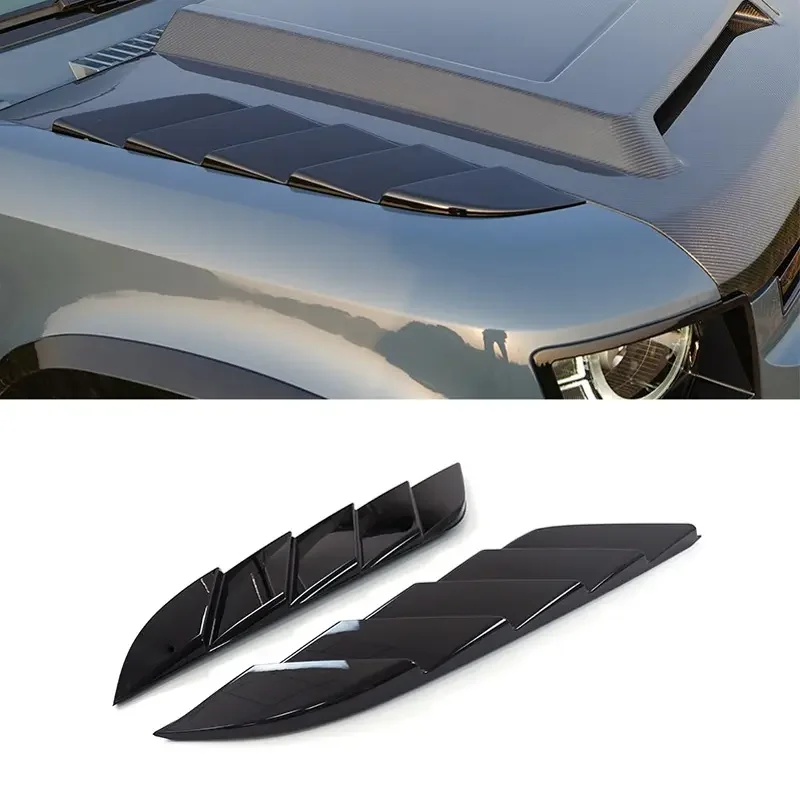 For Land Rover Defender L663 engine hood decorative panel ABS bright black material car exterior accessories