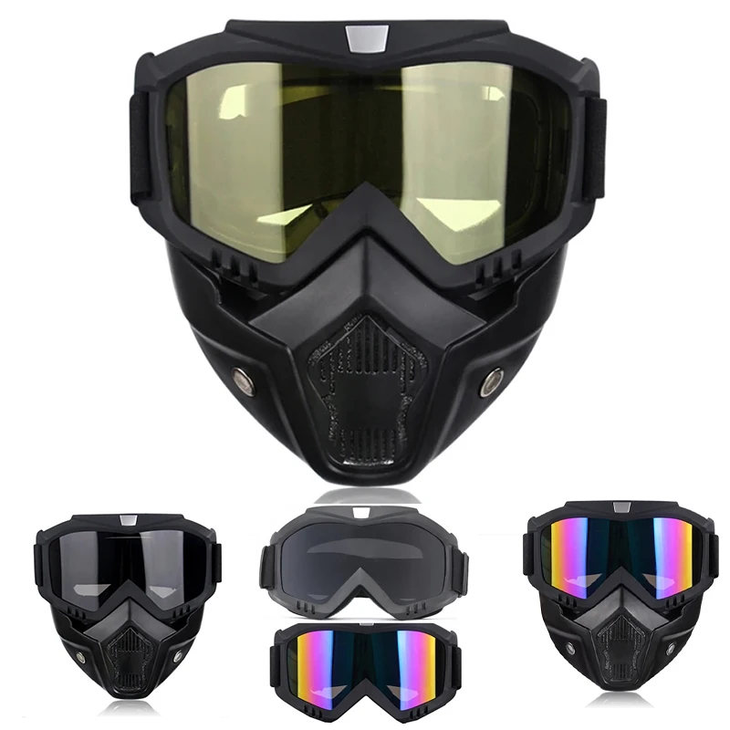 

2025model Top Notch Cycling Glasses BMX MTB Sports Sunglasses for Motocross glasses Goggles bicycle Riding Removable Riding Mask