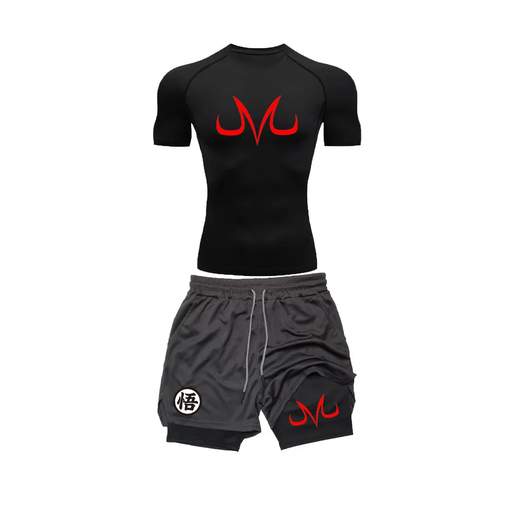 Men's Cross Print 2-in-1 Athletic Shorts - Gym Workout Running Shorts with Phone Pocket & Towel Loop RL0508