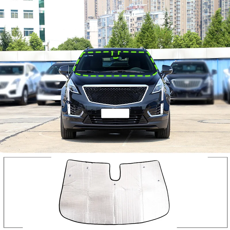 

For Cadillac XT5 2017-2023 Aluminum Foil Silver Car Front Glass Sunshade Cover Car Interior Protection Accessories