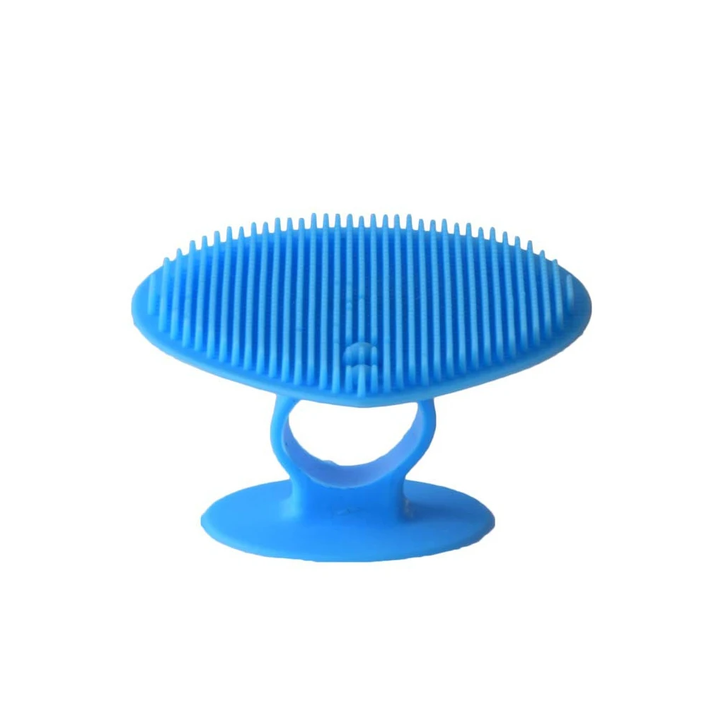 Brosse de nettoyage du visage en Silicone, poignée antidérapante, résistante aux bactéries pour peaux sensibles, tampon à récurer pour le visage et les Fruits, 4 pièces