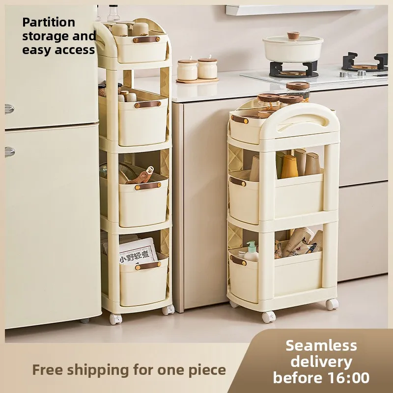 رف المطبخ متعدد الطبقات من الأرض إلى السقف، رف تخزين البهارات متعدد الوظائف، عربة رف قابلة للسحب #2