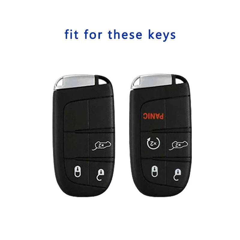 Car Smart Key Cover Case Fob Bag Keychain for Jeep Renegade Compass Frand Cherokee Dodge Journey Charger Chrysler 200 300 300C