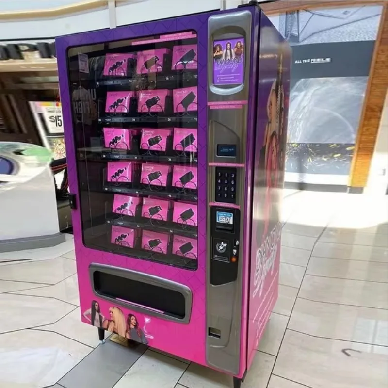 24-hours Unmanned Pink Beauty Vending Machine Hair Vending Machine Custom Vending Machine FL Customized
