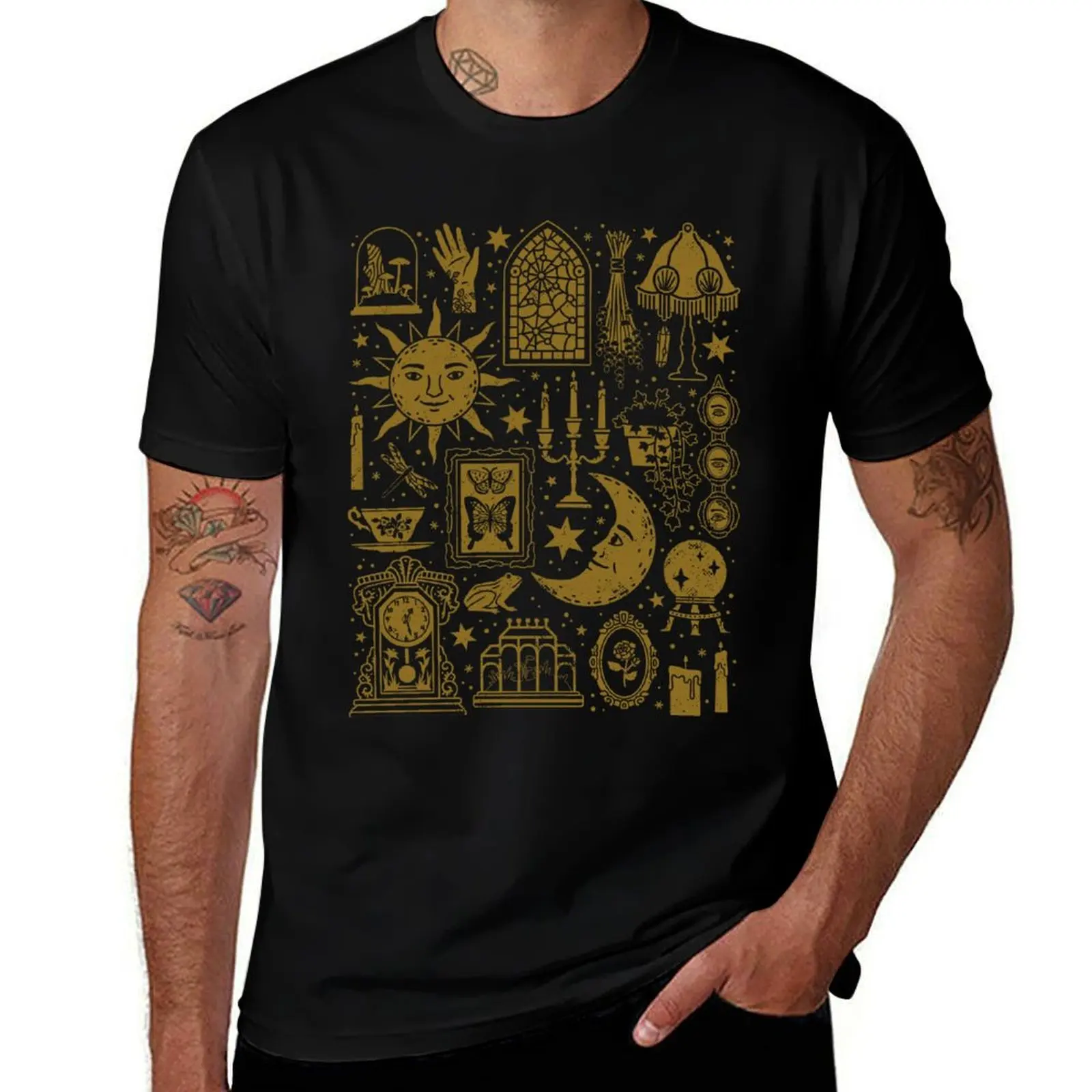 

Whimsigoth: Celestial T-Shirt Big and Tall Casual T-Shirt