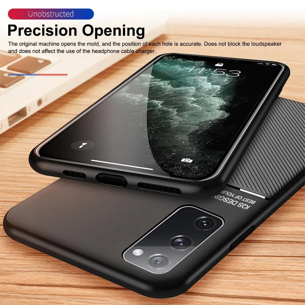 Leather Texture Magnet Case For Samsung Galaxy S24 S23 S22 S21 S20 FE S10 E S9 S8 Plus Note 8 9 10 20 Ultra Car Magnetic Cover