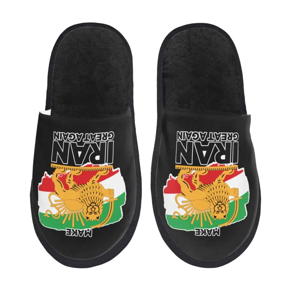 

Custom Make Iran Great Again Guest Slippers for Bathroom Women House Slipper