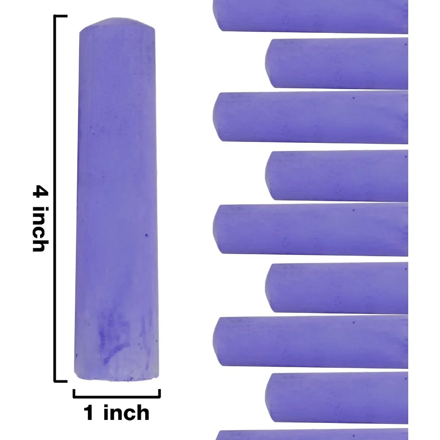 ชอล์กทางเท้าสีม่วง 60 แท่ง สำหรับงานศิลปะกลางแจ้งและการเล่นสร้างสรรค์บนทางเท้า เหมาะสำหรับกิจกรรมฤดูร้อนและการเรียนรู้