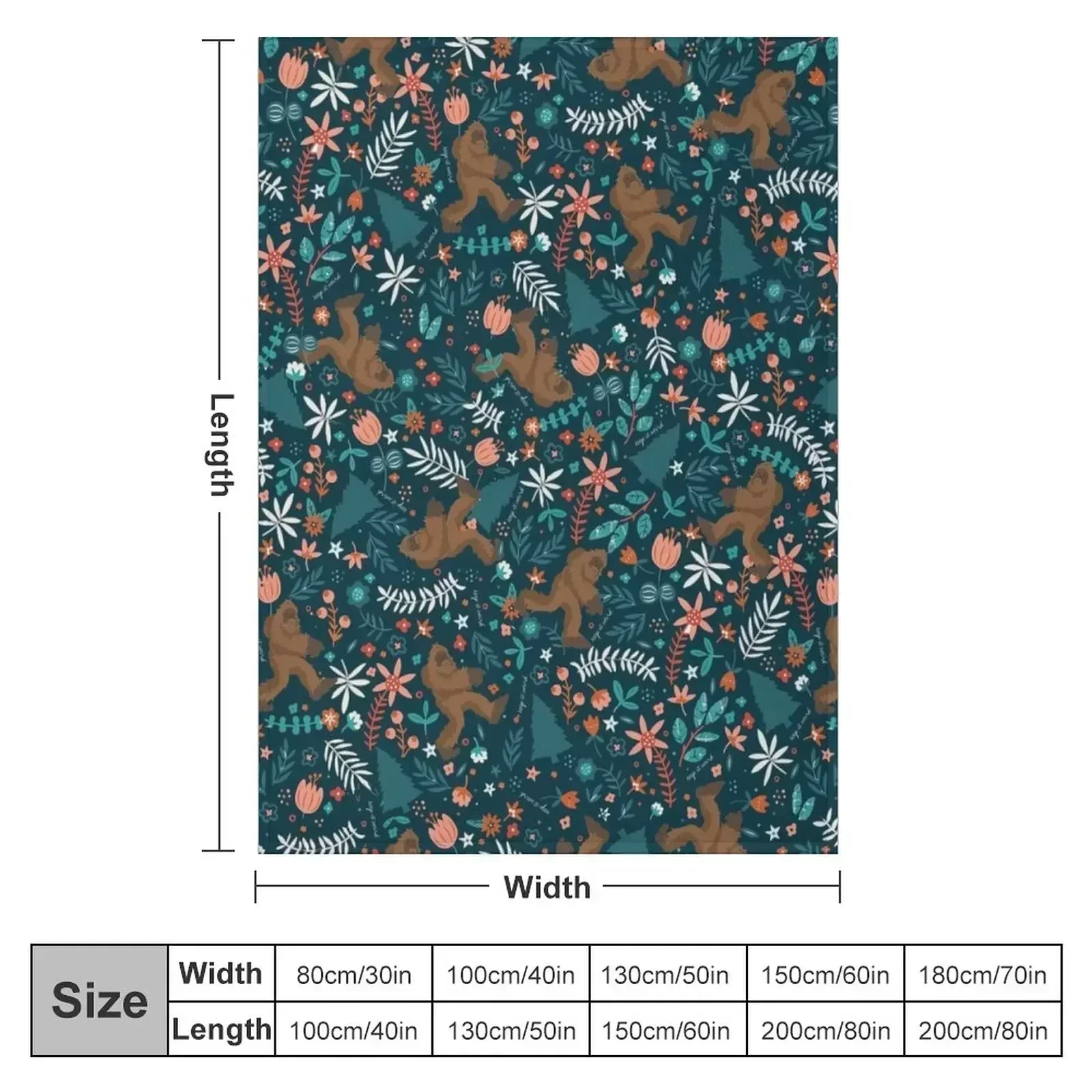 Bigfoot Keep it Weird Throw Blanket couch cozy soft plush fuzzy picnic outdoor blanket