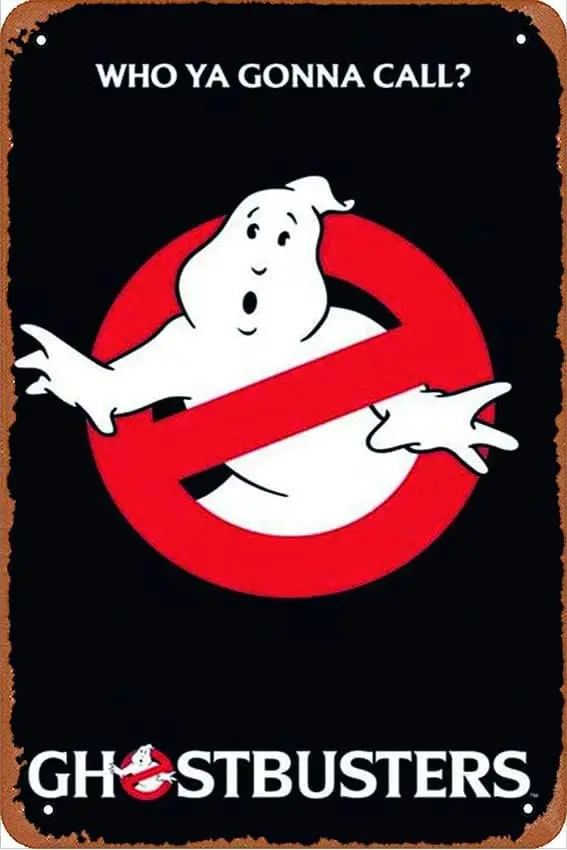Ghostbusters - Who You Gonna Call? Plaque Poster Metal Tin Sign ; Vintage Retro Wall Decor