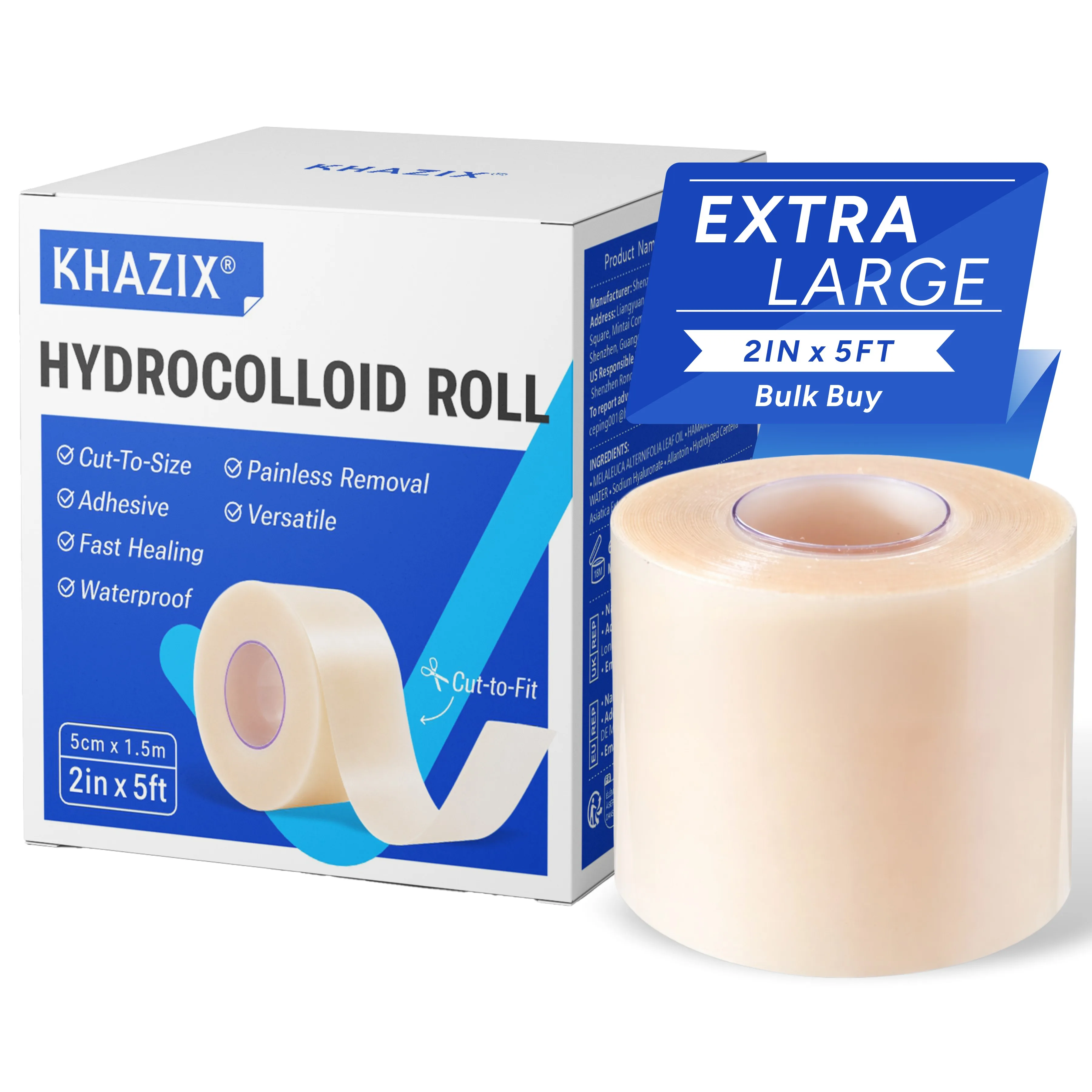 1 Roll of Hydrocolloid Wound Care Roll, Self-Adhesive Waterproof Absorbent Bandage for First Aid Use.