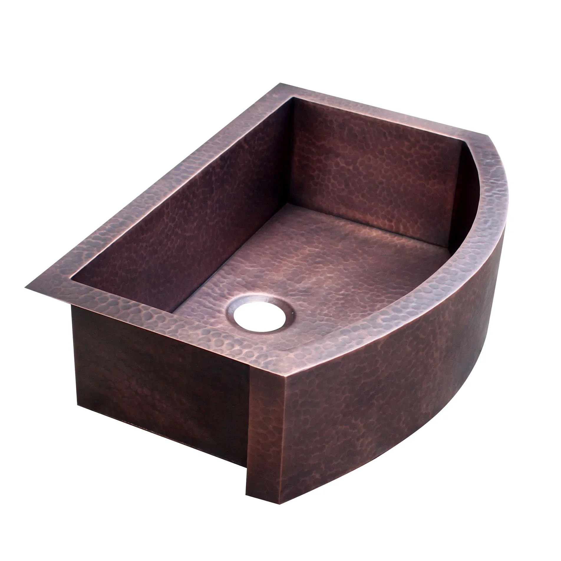 

#Copper kitchen sink farmhouse rounded apron front rustic sinks luxury design Curve kitchen sink
