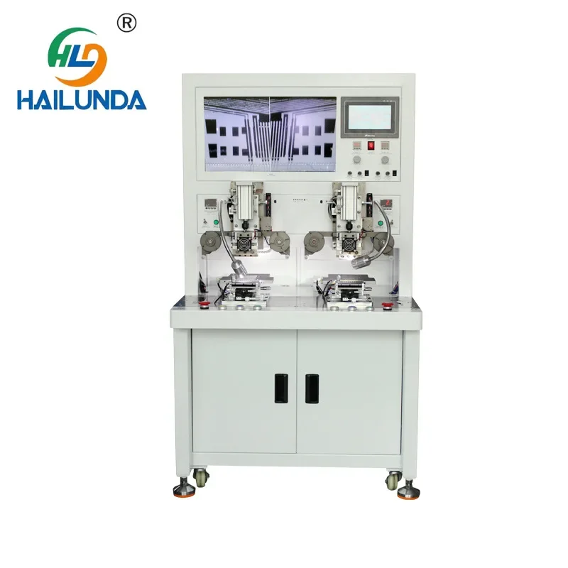 Touch Screen Control Panel PCB Hot Pressing FPC Double-Station Constant Temperature Hot Press Binding Machine Cof380