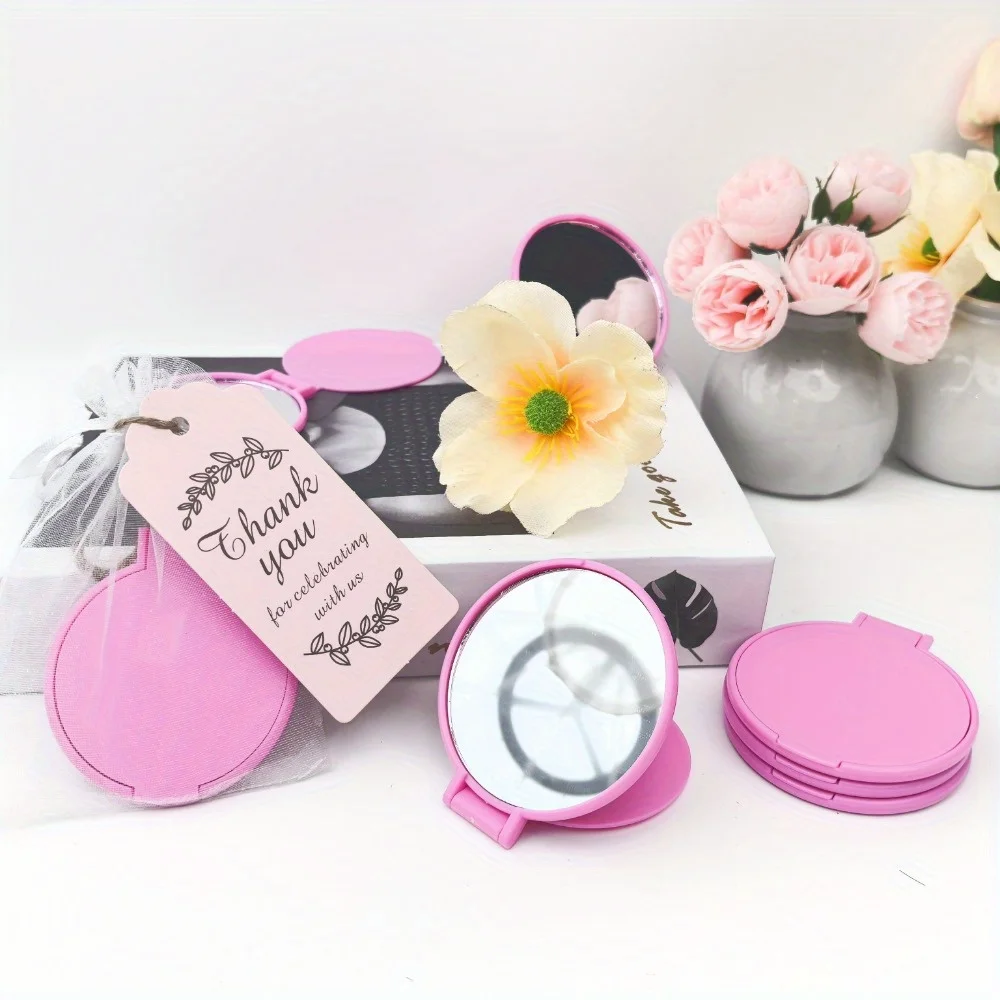 50 قطعة من مرايا المكياج الصغيرة المحمولة القابلة للطي - خالية من البطارية 2.75 × 2.44 بوصة باللون الأبيض، مرآة العناية بالبشرة لأدوات العناية بالبشرة #2