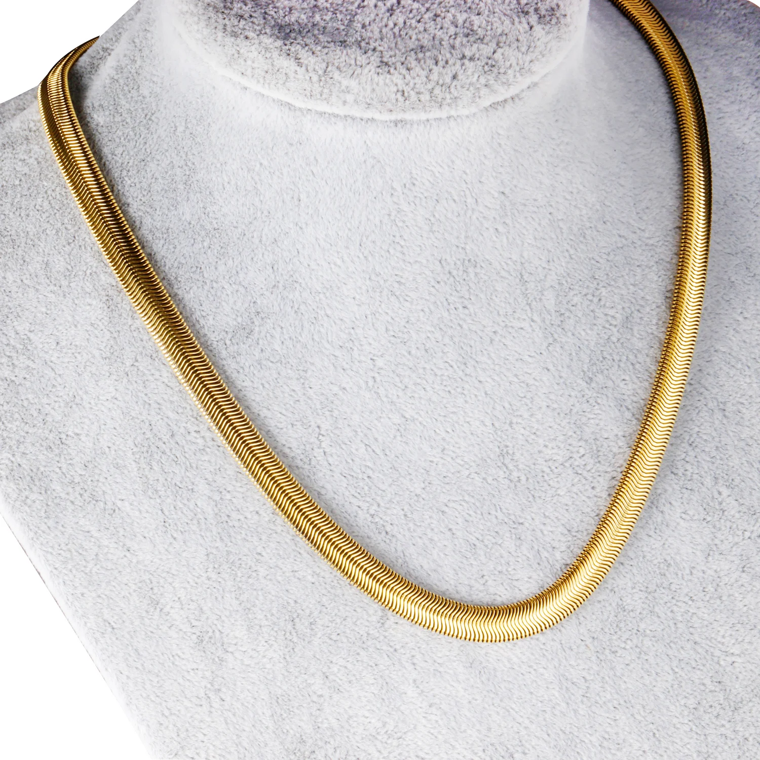 LUXUKISSKIDS Texture Flex Snake Chain Necklace Bracelet Sets Gold Plated Soft Bangle Stainless Fashion Woman/Men Jewelry Gifts