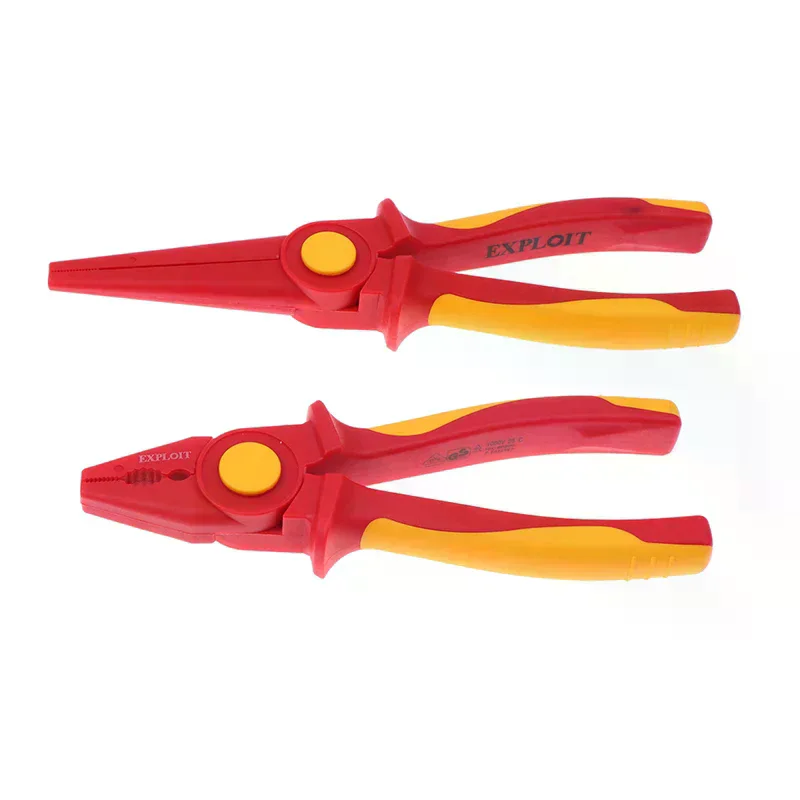 /TPz/Insulated Plastic Pliers 1000V High Voltage Resistant Non-slip Handle Insulated Wire Pliers Needle-nose Pliers Solid
