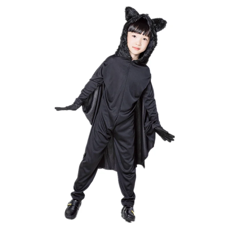 

Neutral Stage Performance Costume Halloween Bat Shape Children's Performance Cosplay Parent-Child Suit Leybeila Nylon Polyest...