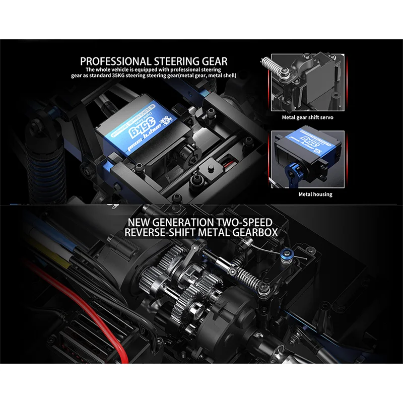 Nouveau en Stock Mjx 1:8 échelle H8p Ford Bronco Baja 1000 télécommande Rc tout-terrain modèle de véhicule d'escalade personnalisé jouet pour enfants cadeau