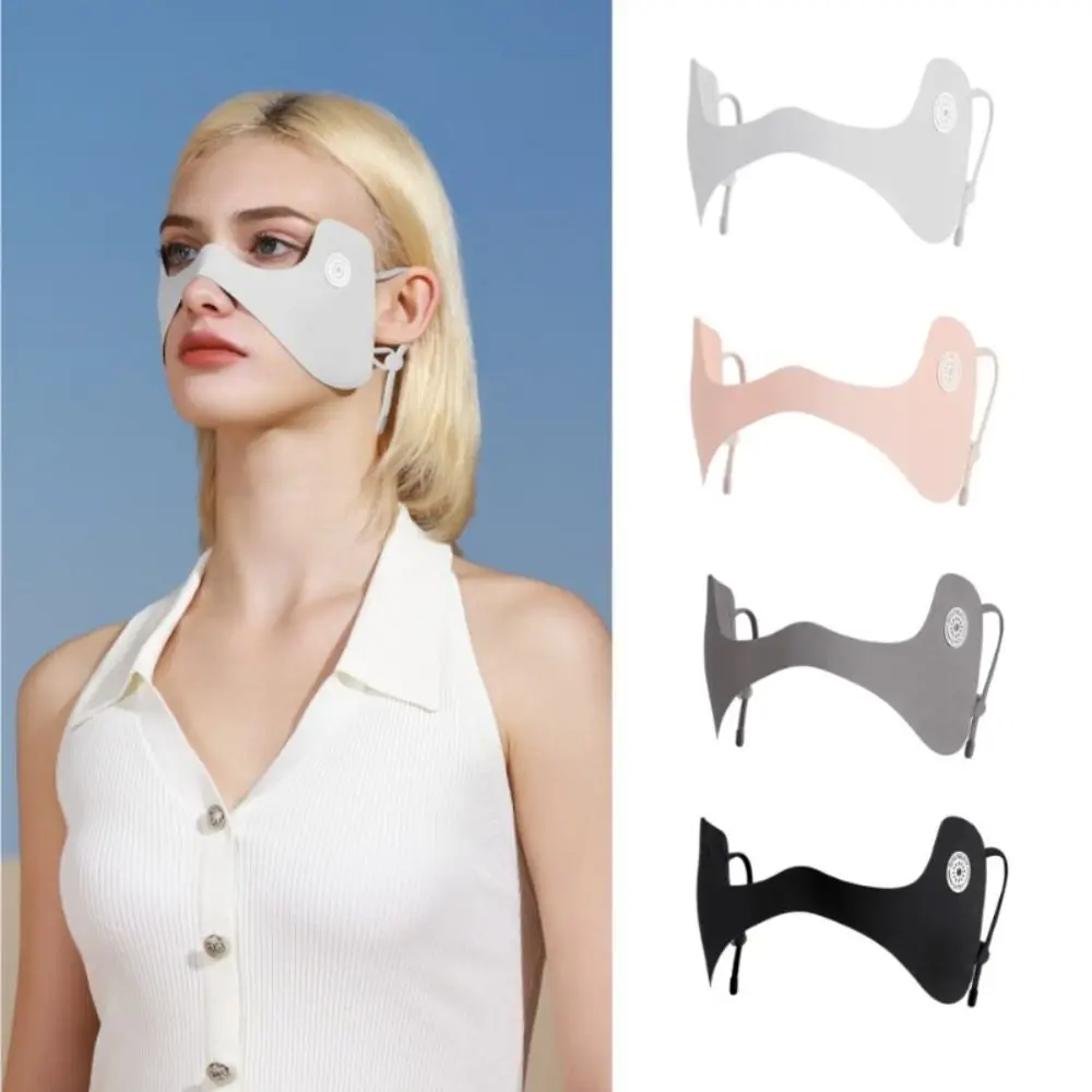 New Anti-UV Sunscreen Mask Eye Protection Sun Protection Face Mask Breathable Ice Silk Sunscreen Eye Patches Summer