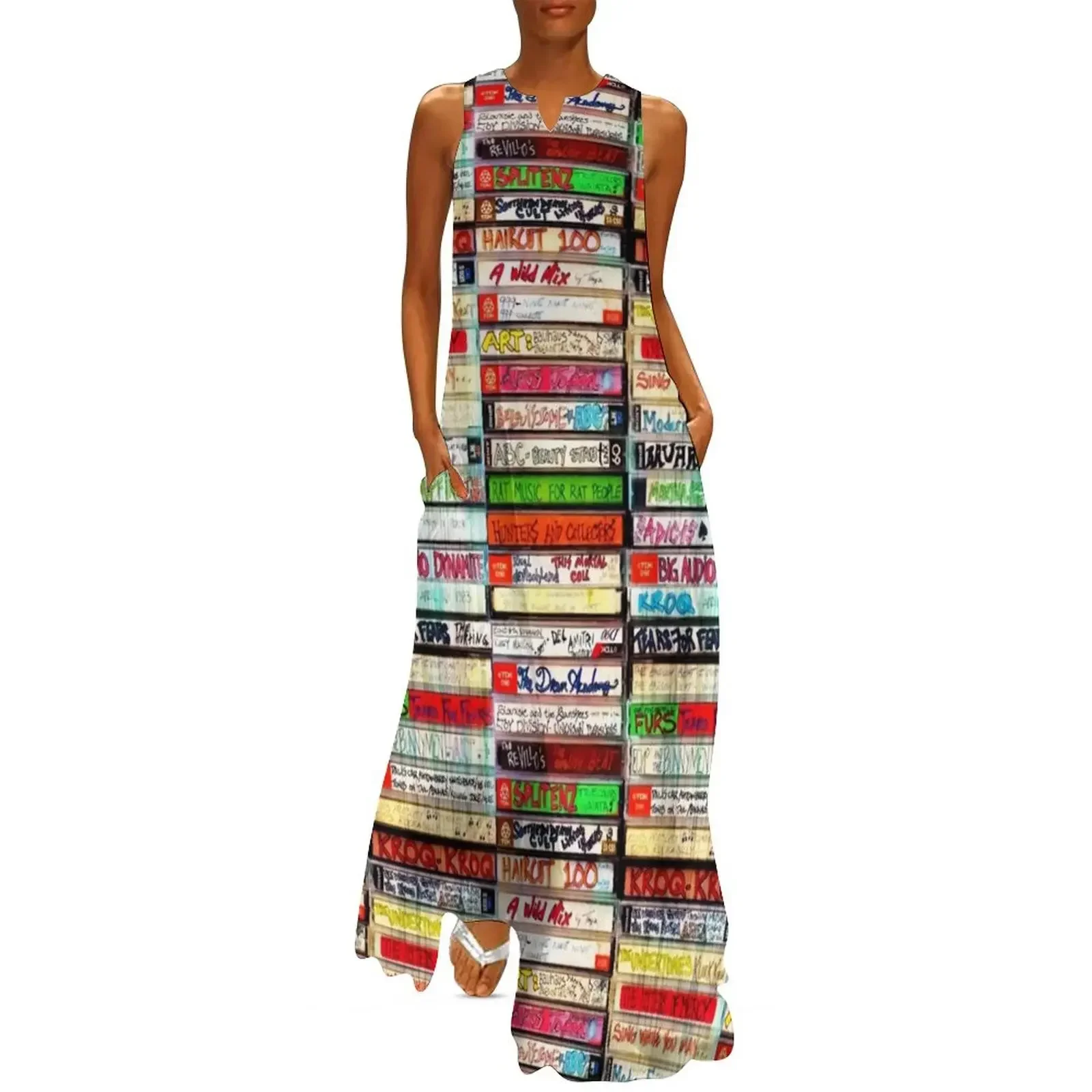

80s Mixtapes Long Dress Women's skirt women's dresses luxury Woman clothing Dress