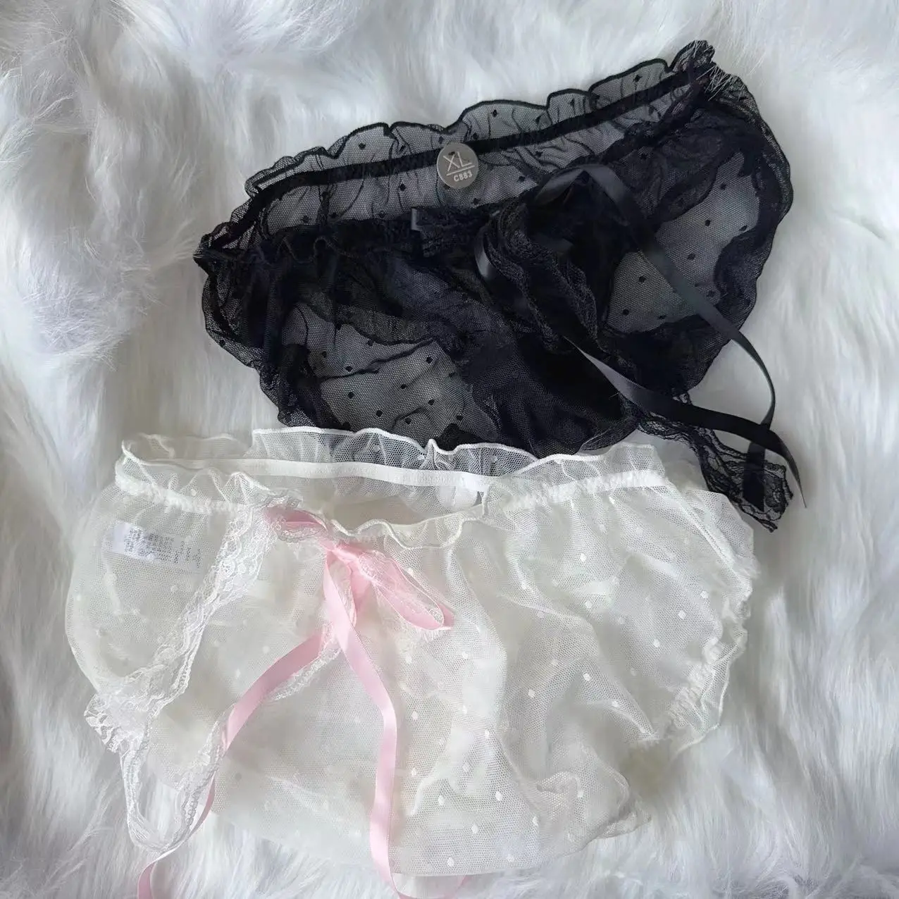 Liquidación, 1 lote de ropa interior con lazo para mujer, bragas sin costuras Kawaii Lolita, bragas de encaje, lencería Sexy transparente para estudiantes y niñas