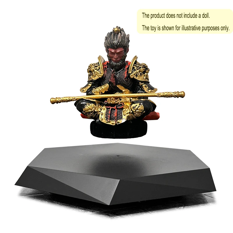 A Magnetic Suspension Display Stand with Rotating Function, Suitable for Collectibles, Jewelry, Hand-Made Doll Display with Adapter