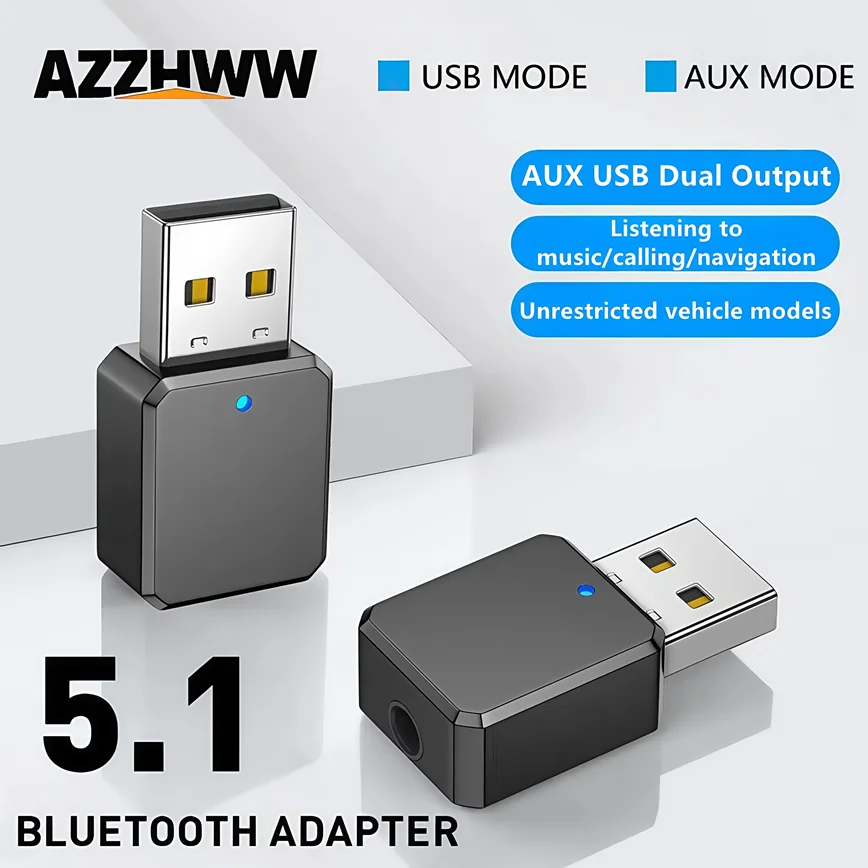 

USB-адаптер Bluetooth 5,1, беспроводной Bluetooth-приемник, передатчик AUX, разъем 3,5 мм, аудиомикрофон, адаптер громкой связи для ПК, автомобильный динамик