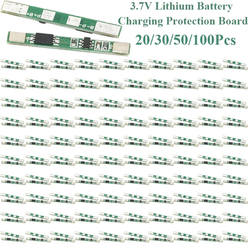 20~100Pcs 3.7V Lithium Cell Charge Protection Module Fit For Polymer 18650 Batteries Spot Weldable Multi Parallel Use