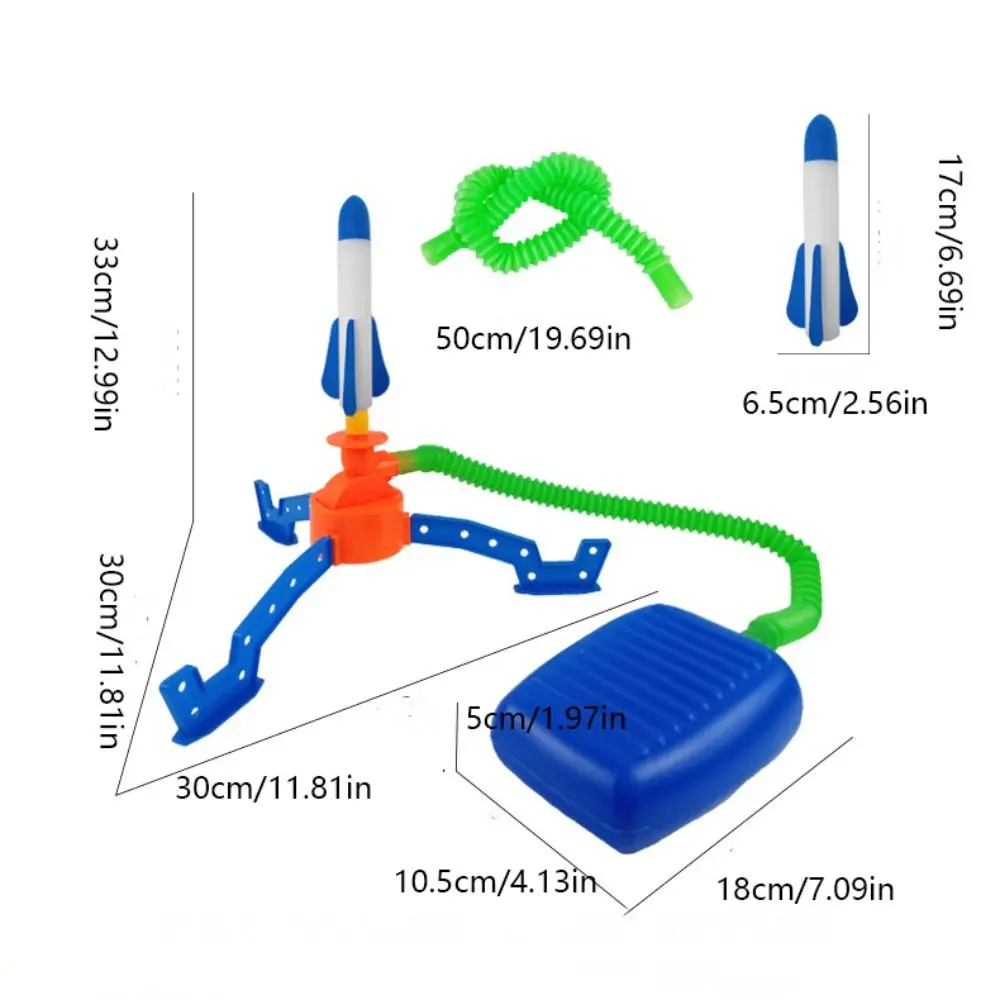 Jump Stomp Eltern-Kind-Interaktion Fußpumpenwerfer Spielzeug Gepresste Raketenwerfer Fußpedalwerfer Soaring Rocket