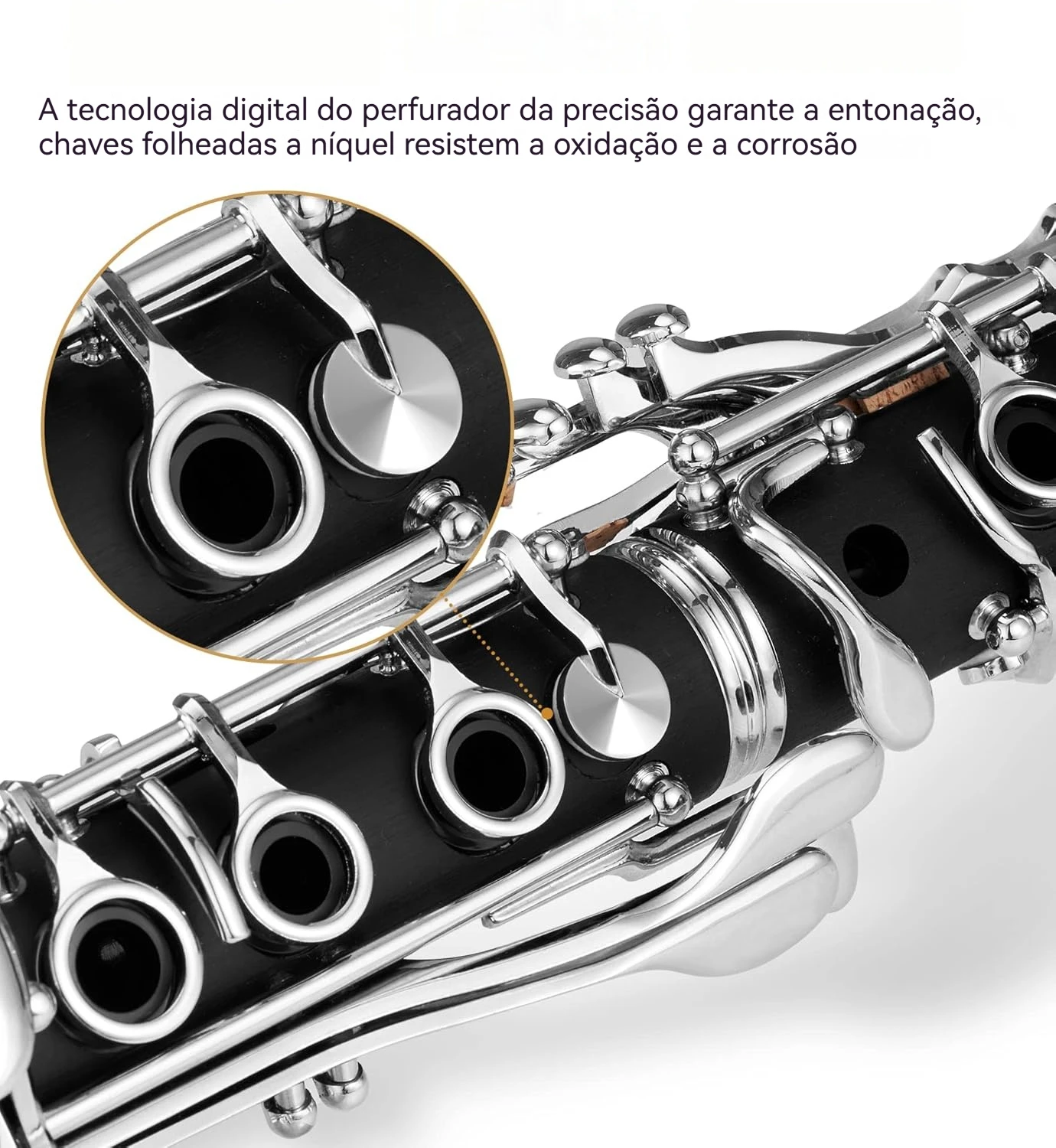 الكلارينيت Bb الكلارينيت 17 مفتاح 6 حلقات Blackwinds المهنية الكلارينيت آلات النفخ الموسيقية مع حقيبة الملحقات #4