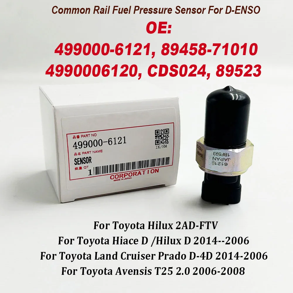 499000-6121 89458-71010 Fuel Pressure Sensor 89523 CDS024 4990006120 4990006121 For T-oyota Hiace Hilux Land Cruiser Prado