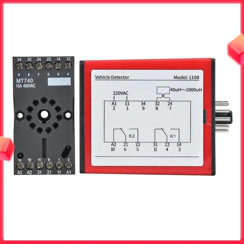 【NEW LISTING】2X 110B Vehicle Detector AC220V Single Channel Inductive Vehicle Loop Detector For Car Parking Lot Access Control