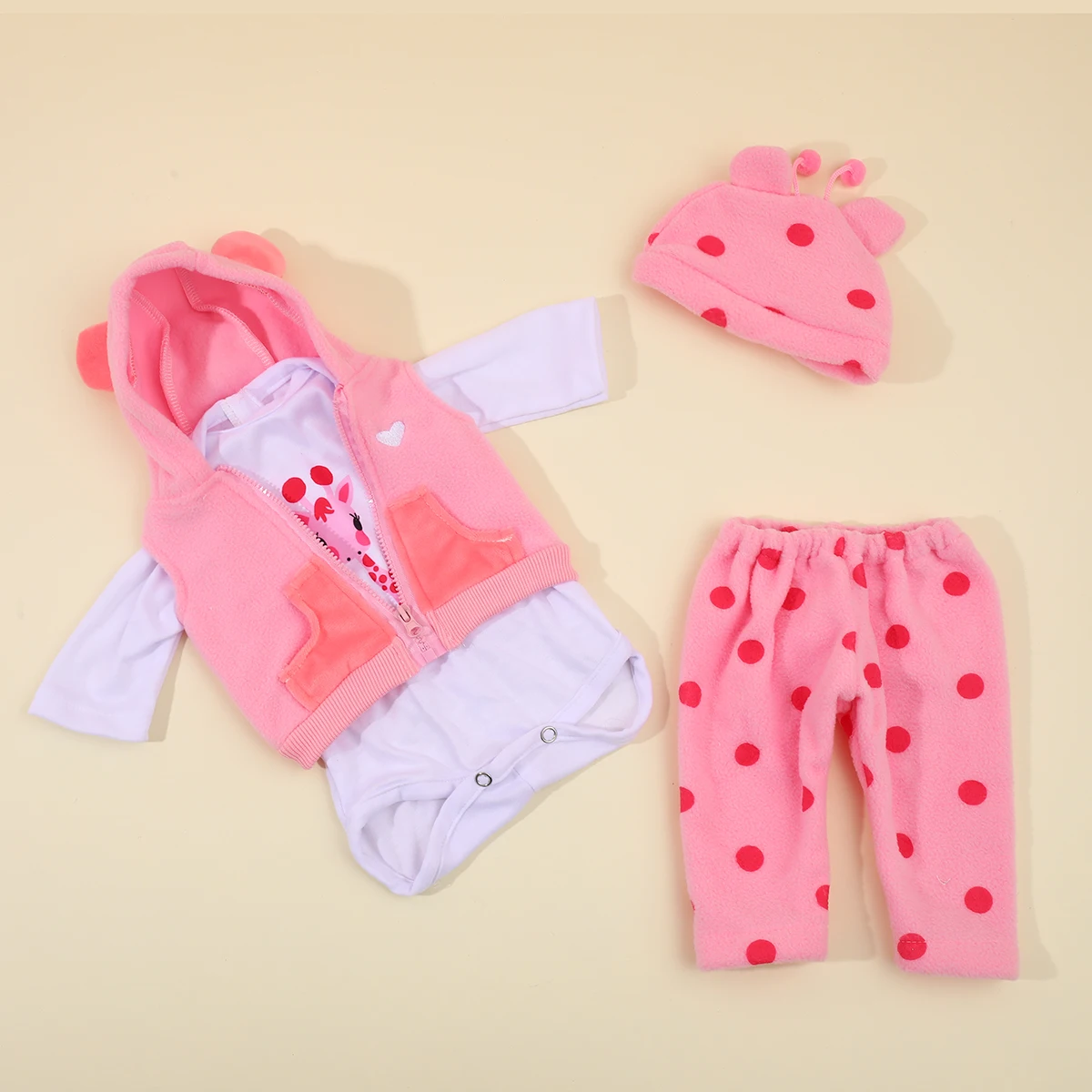 New Doll Clothes Born Baby Fit 17 inch 43-45cm Jumpsuit Pajamas Doll Accessories Clothe For Baby Reborn Dolls Suit for Bebe Doll
